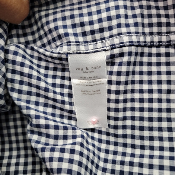 RAG & BONE WENDY GINGHAM TIE-FRONT SHIRT, SIZE S - Picture 6 of 8